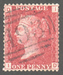 Great Britain Scott 33 Used Plate 90 - ID - Click Image to Close